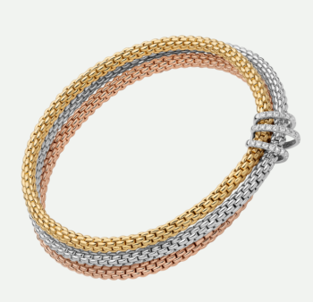 BRACCIALE  FLEX'IT CON PAVÉ DI DIAMANTI  DI FOPE