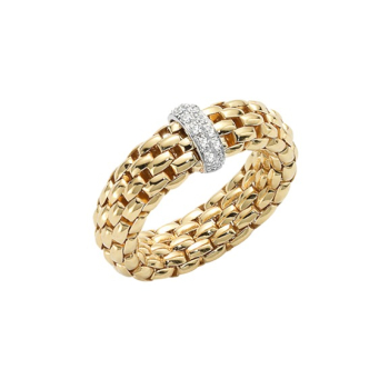 ANELLO FLEX'IT CON PAVè DIAMANTI DI FOPE